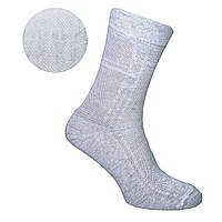 Шкарпетки чоловічі бавовняні Лео Класик Сітка Сіра Преміум