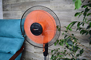 Підлоговий вентилятор Domotec MS-1619 помаранчевий-чорний (40 Вт), фото 2
