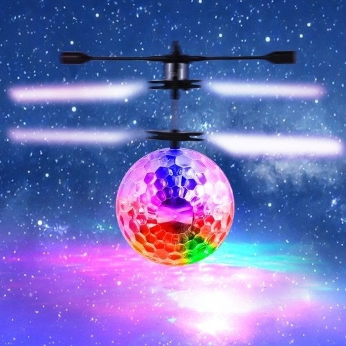 Индукционная сенсорная игрушка летит от руки Летающая игрушка Интерактивный светящийся летающий шар - фото 8 - id-p1065595915