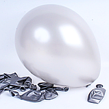 Повітряна надувна куля срібло металік 5" (13 см) Gemar 50-38 1958, фото 2