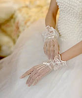 Свадебные перчатки белые, перчатки аксессуары для свадьбы