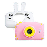 Фотоаппарат детский цифровой "Сhildren's fun camera - Белый заяц", фото-камера для детей (NV)