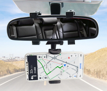 Автотримач телефону на дзеркало заднього виду / Тримач для телефону в авто / Автомобільний тримач