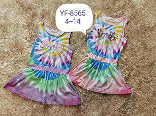 Плаття літнє для дівчаток Miss Wifi,4-14 років. гуртом YF-8565