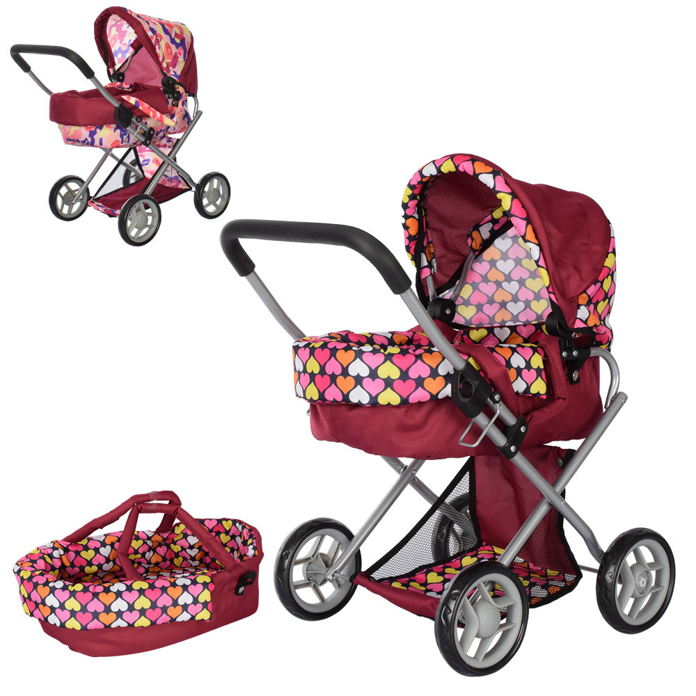 Візок 9369/82100 для ляльки, мет., класика, кошик, 68-61-36 см., фото 1