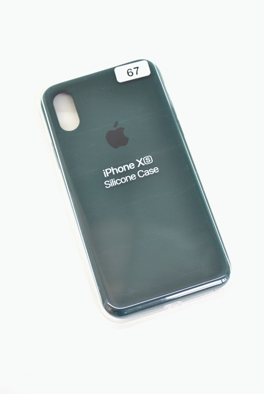 Чохол для телефону iPhone X / XS Silicone Case original FULL №67 moss green (4you)