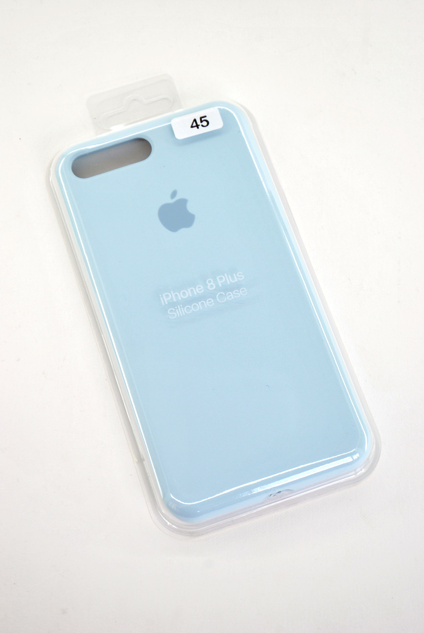Чохол силіконовий для телефону iPhone 7 + / 8 + Silicone Case Orig FULL №45 sky blue 4you