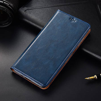 Кожаный Чохол книжка протиударний магнітний влагостойкий для Samsung A7 (2015) A700 "VERSANO" №2 - Тёмно-Синій