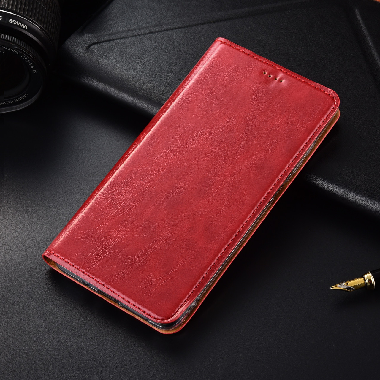 Кожаный Чохол книжка протиударний магнітний влагостойкий для Samsung A7 (2015) A700 "VERSANO" №7 - Червоний