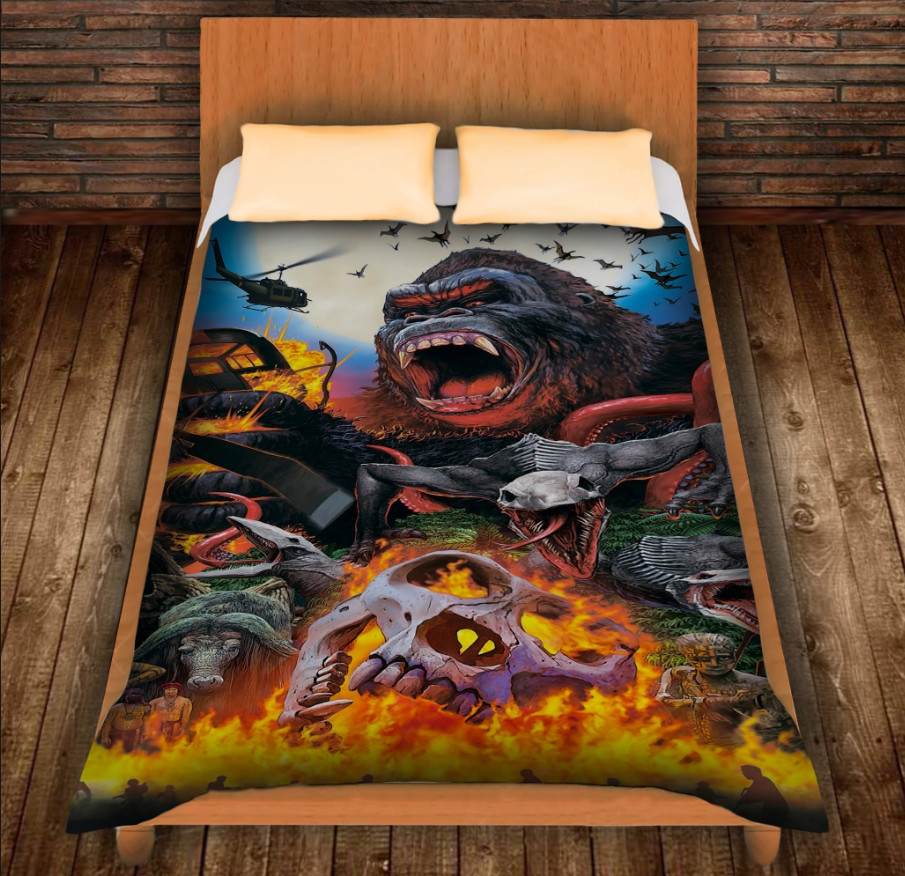 Плед з 3D принтом на тему: Кінг Конг Комікс. King Kong Comics
