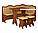 Кухонний куточок + розкладний стіл + 2 табурета Цезар 1500х1100х850 мм, фото 4