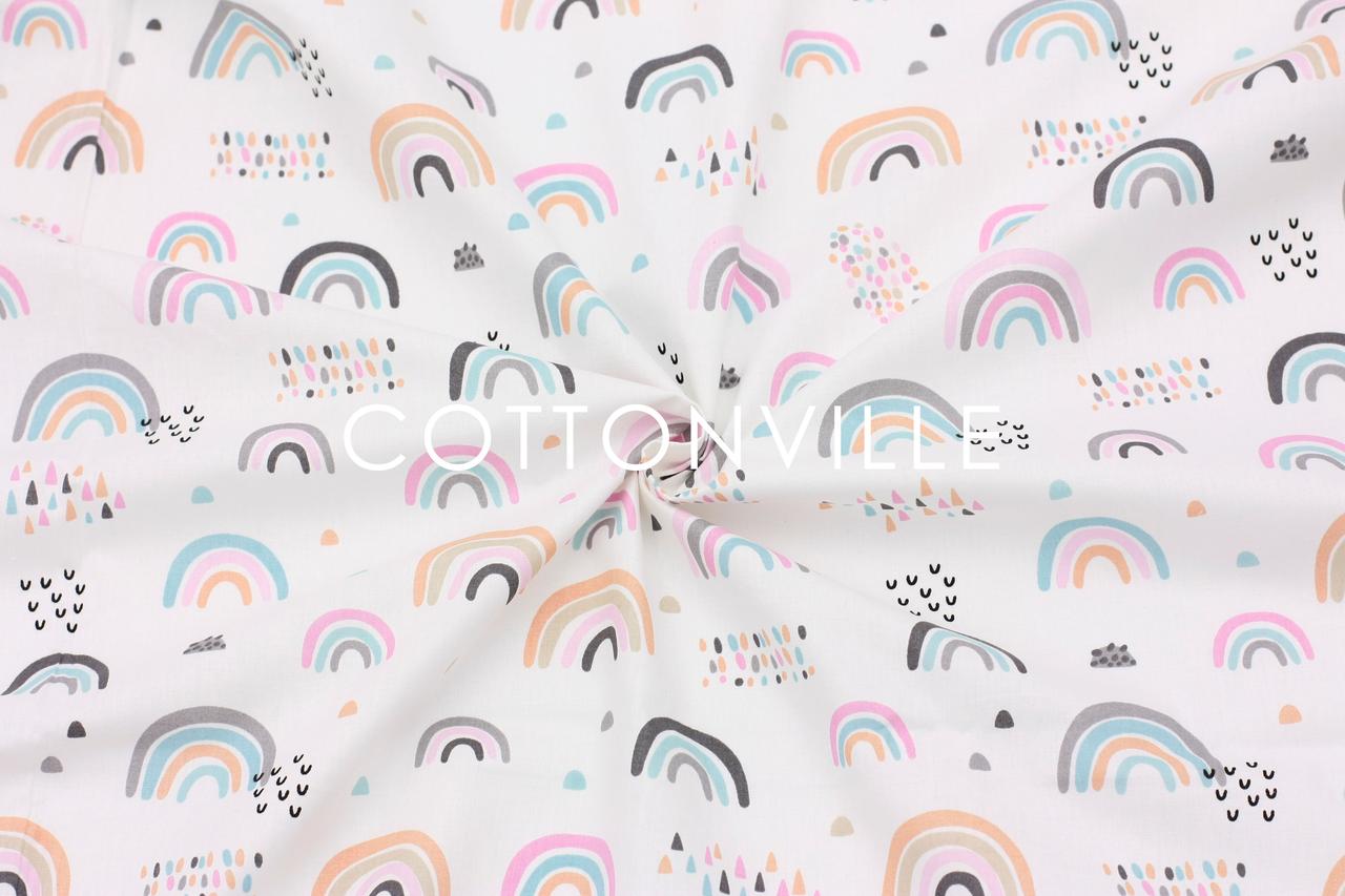 Ранфорс 240 см Веселки різнокольорові пастель