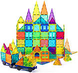Магнітний конструктор cossy Kids Magnet Toys Magnetic Tiles, 120 PCs Magnetic Building Blocks with Car 2, фото 3