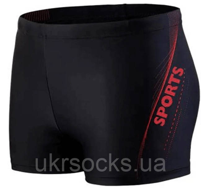 Чоловічі купальні плавки боксери in.atlantiks Атлантік арт.1622b чорний 3XL, фото 1