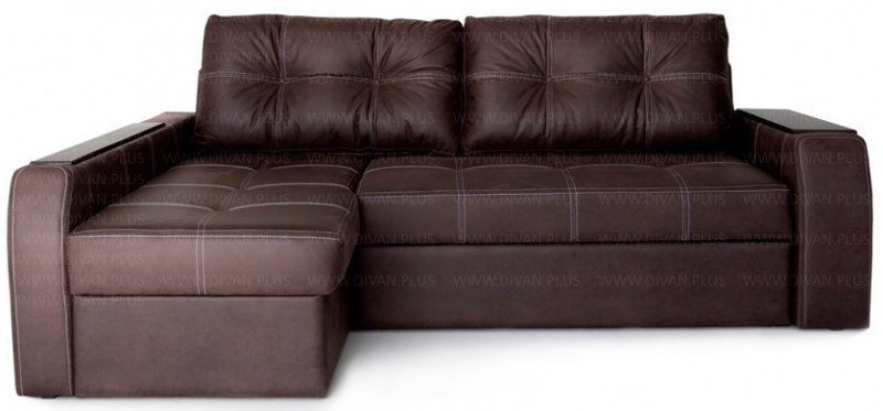 Диван кутовий розкладний з подушками 1600х2450 мм Барон бежевий, сірий, коричневий, фото 1