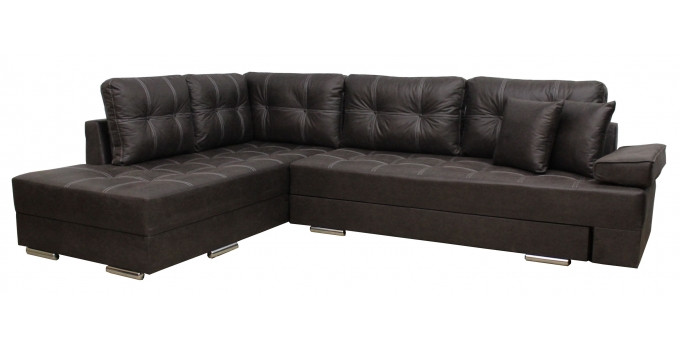 Диван Кутовий поворотний з подушками Палермо Еліт 2100х2950 мм бежевий, коричневий, сірий, чорний, бордовий, фото 1