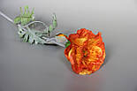 Штучна квітка Мак - гілка, тканина, пластик, 78 см, помаранчевий (630171), фото 3