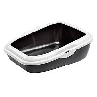 Туалет - лоток з фіксаторами для котів Ferplast Moдерna (Ферпласт Модерна) Чорний