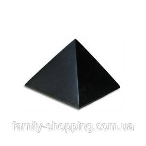 Піраміда із шунгіту полірована 60х60, 150 г