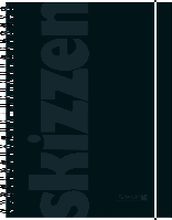 Альбом скетчбук для рисования A5 Brunnen с чистыми листами, черный 104749590