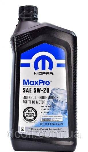 Моторна олива Mopar MaxPro 5W-20 0,946 л