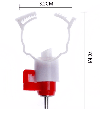 Ніпельна поїлка з кріпленням на круглу трубу 20мм (360 градусів) для птиці (курей, бройлерів, перепела)., фото 5