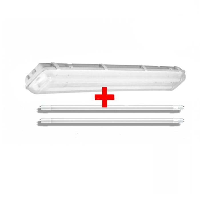 Комплект світильник ЛПП 2x16 IP65 + 2 лампи Т8 Philips Core Pro LEDtube 1200mm 16W 4000К
