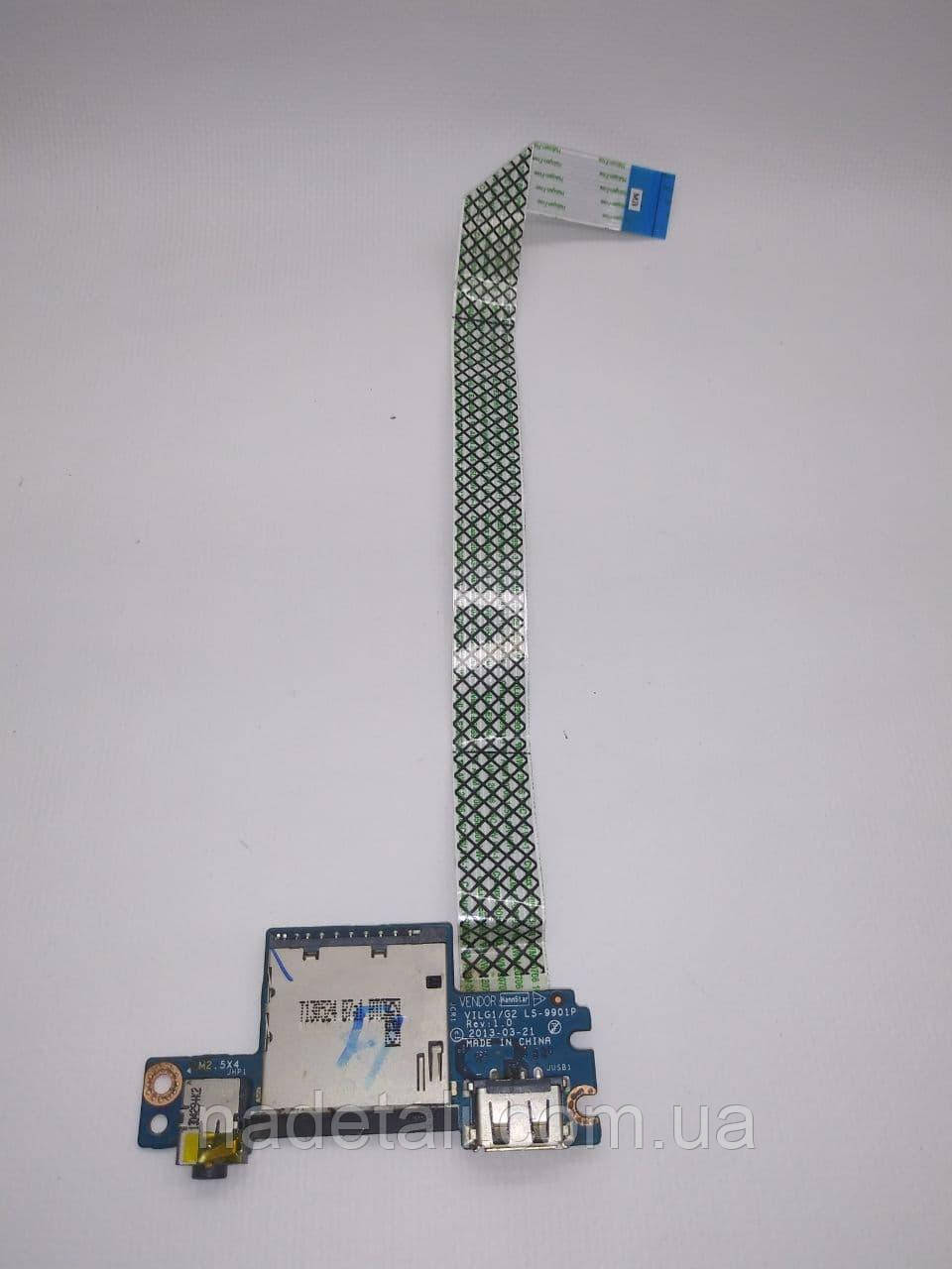 Плата USB звук кардридер Lenovo G500s LS-9901P