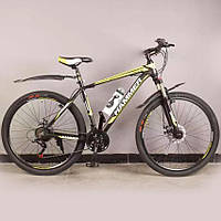 Велосипед Спортивный S200 HAMMER колеса 27.5 дюйма рама алюминий 19" черно-желтый