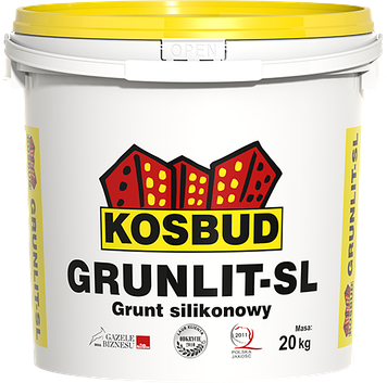 Грунт силіконовий, Kosbud GRUNLIT-SL, (з піском) база, відро 20 кг