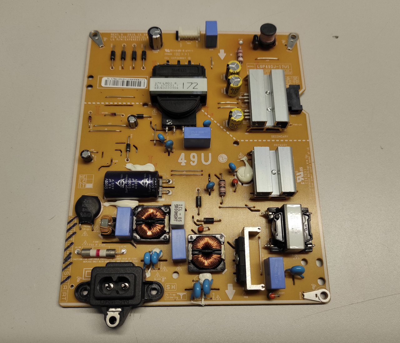 Блок живлення для телевізора LG 49UJ635V (LGP49DJ-17U1)