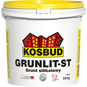 Грунт силікатна, Kosbud GRUNLIT-ЅТ, (без піску), база, відро 10 кг