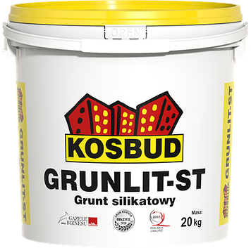 Грунт силікатна, Kosbud GRUNLIT-ЅТ, (без піску), база, відро 20 кг