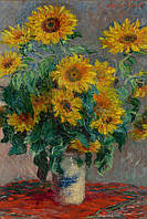 Постер плакат "Клод Моне (Букет Подсолнухов) / Monet (Bouquet of Sunflowers)" 61x91.5см (ps-002766)