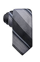 Краватка Ryan Seacrest 100% шовк, 20110065, у діагональному смужку, сірий, 100% оригінал, USA