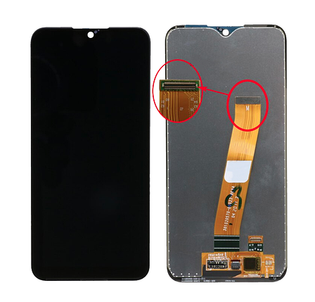 Дисплей + сенсор для Samsung Galaxy A01 Black оригінал (широкий роз'єм), фото 1
