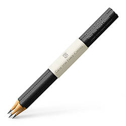 Олівці чорнографітні Graf von Faber-Castell 3 graphite pencils Guilloche Black, корпус чорний 3 шт., 118622