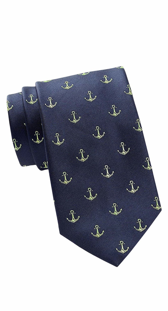 Краватка Nautica із шовкової та бавовняної суміші 3NC85377 темно-синій і зелений