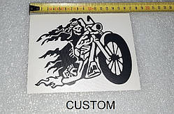 Наклейка Ghost Rider (15 cm) чорна