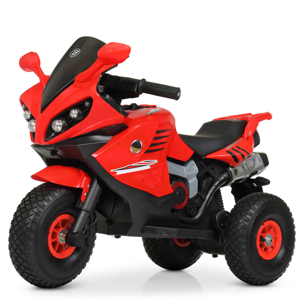 Дитячий триколісний мотоцикл Bambi M 4216AL з надувними колесами (2 мотора за 25W, MP3, USB, TF)