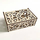 Скринька для кілець ажурна 150х100х60мм, фото 3