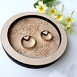 Підставка для кілець з вензелями 100х100мм, фото 2