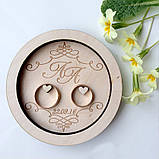 Підставка для кілець з вензелями 100х100мм, фото 3
