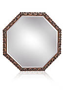 Дзеркало настінне в литий бронзовій рамі (h-45,0x45,см)