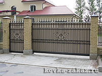 Ворота відкатні, з елементами художньої ковки, фото 4