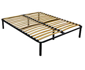 Каркас ліжка нестандартний з ніжками та посиленням 100х200, крок 2.5 см (6 ніг)