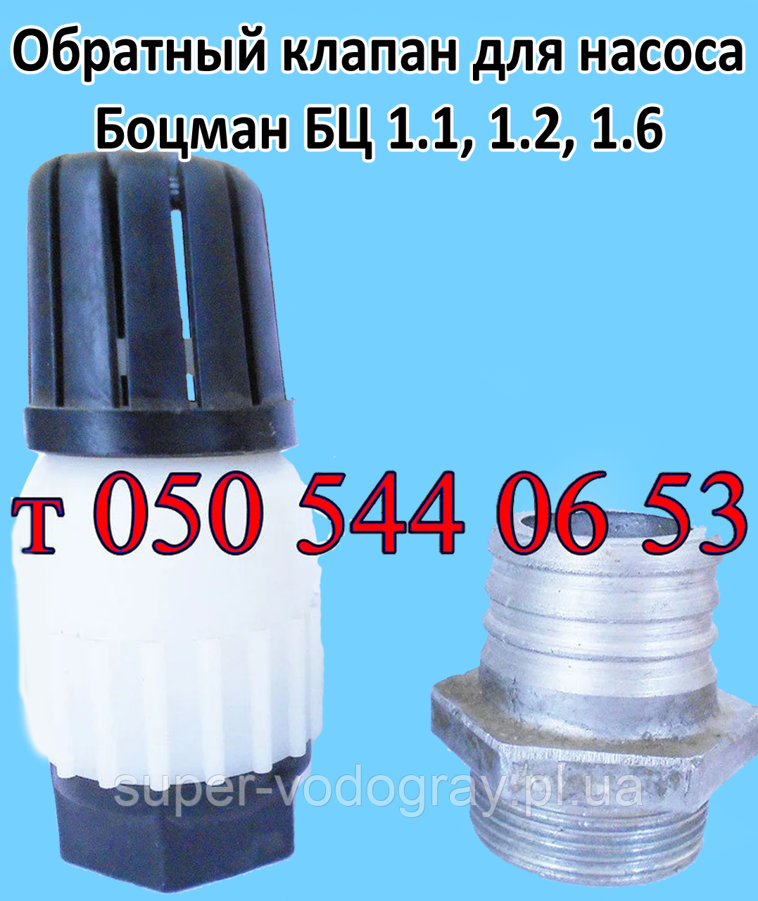 Зворотний клапан для насоса Боцман БЦ 1.1-20У (Helz), фото 1