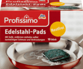 Губки для чистки твердых поверхностей Profissimo Topfreiniger Edelstahl-Pads, 10 шт