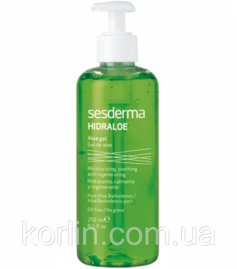 Sesderma Hidraloe Гель Алое Вера для Обличчя й тела Заспокійливий Сесдерма 250 мл Доставка з ЄС