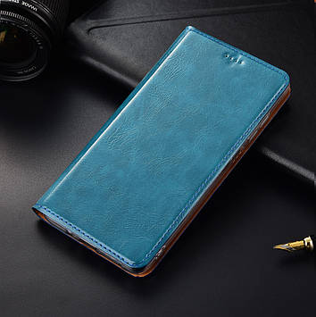 Шкіряний чохол книжка протиударний магнітний вологостійкий для Samsung S6 EDGE G925 "VERSANO" №3 - Блакитний